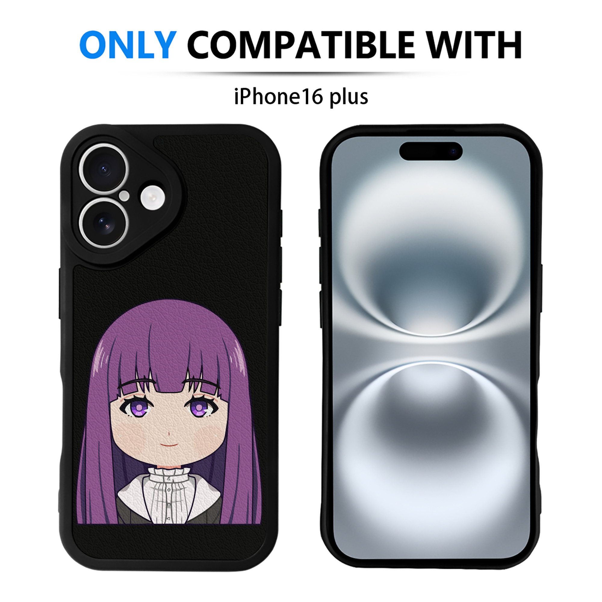 （画像用） 葬送のフリーレン Frieren 【iPhone 16シリーズ対応】シリコンスマホケース（レザー調） 材質：シリコン